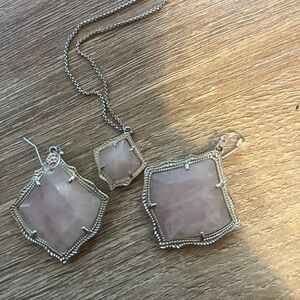 Pink and Silver Kendra Scott Set